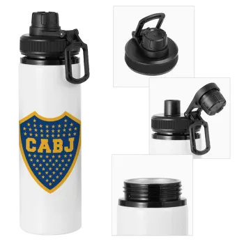 Club Atlético Boca Juniors, Metal water bottle with safety cap, aluminum 850ml