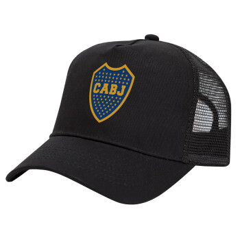 Club Atlético Boca Juniors, Καπέλο Trucker με Δίχτυ, Μαύρο, (ΒΑΜΒΑΚΕΡΟ, ΠΑΙΔΙΚΟ, UNISEX, ONE SIZE)