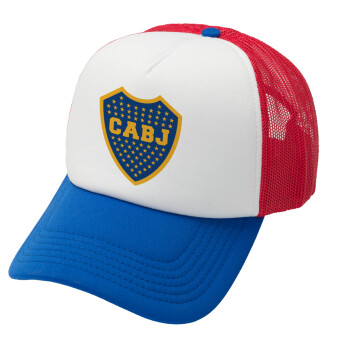 Club Atlético Boca Juniors, Καπέλο Soft Trucker με Δίχτυ Red/Blue/White 