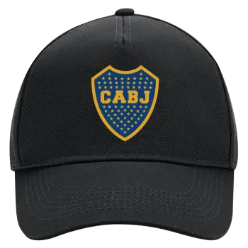 Club Atlético Boca Juniors, Adult Ultimate Hat BLACK, (100% COTTON DRILL, ADULT, UNISEX, ONE SIZE)