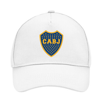 Club Atlético Boca Juniors, Καπέλο Ενηλίκων Baseball, Drill, Λευκό (100% ΒΑΜΒΑΚΕΡΟ, ΕΝΗΛΙΚΩΝ, UNISEX, ONE SIZE)