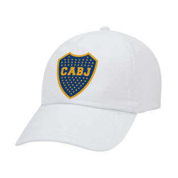 Club Atlético Boca Juniors, Καπέλο Baseball Λευκό (5-φύλλο, unisex)