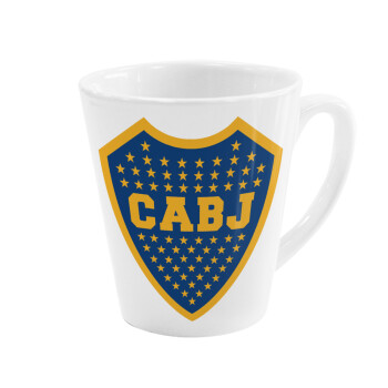 Club Atlético Boca Juniors, Κούπα κωνική Latte Λευκή, κεραμική, 300ml