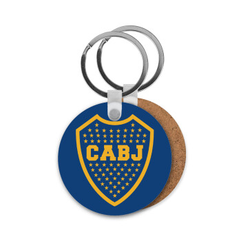 Club Atlético Boca Juniors, Μπρελόκ Ξύλινο στρογγυλό MDF Φ5cm