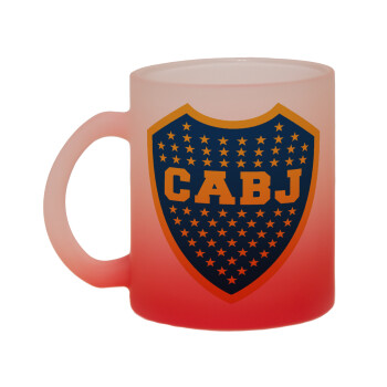 Club Atlético Boca Juniors, Κούπα γυάλινη δίχρωμη με βάση το κόκκινο ματ, 330ml