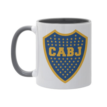 Club Atlético Boca Juniors, Mug colored grey, ceramic, 330ml
