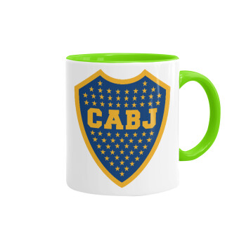 Club Atlético Boca Juniors, Mug colored light green, ceramic, 330ml