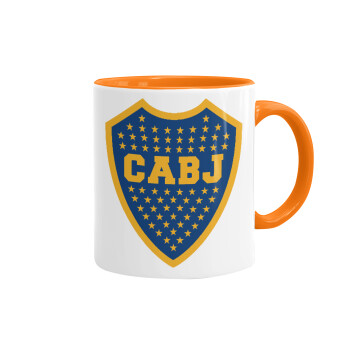 Club Atlético Boca Juniors, Mug colored orange, ceramic, 330ml