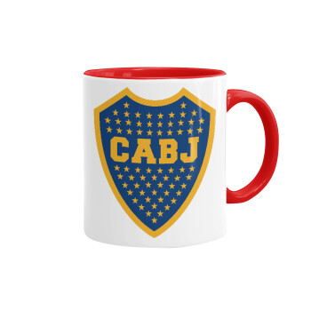 Club Atlético Boca Juniors, Mug colored red, ceramic, 330ml