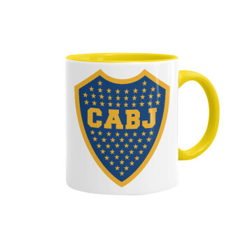 Club Atlético Boca Juniors, Mug colored yellow, ceramic, 330ml