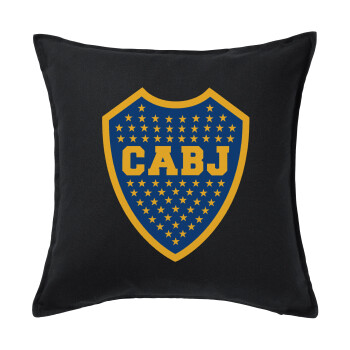 Club Atlético Boca Juniors, Sofa cushion black 50x50cm includes filling