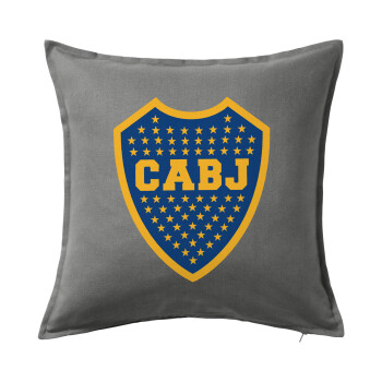 Club Atlético Boca Juniors, Sofa cushion Grey 50x50cm includes filling