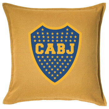 Club Atlético Boca Juniors, Sofa cushion YELLOW 50x50cm includes filling