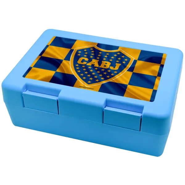 Club Atlético Boca Juniors — Παιδικό δοχείο κολατσιού ΓΑΛΑΖΙΟ 185x128x65mm (BPA free πλαστικό)