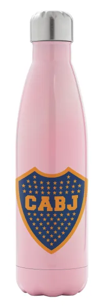 Club Atlético Boca Juniors — Metal mug thermos Pink Iridiscent (Stainless steel), double wall, 500ml