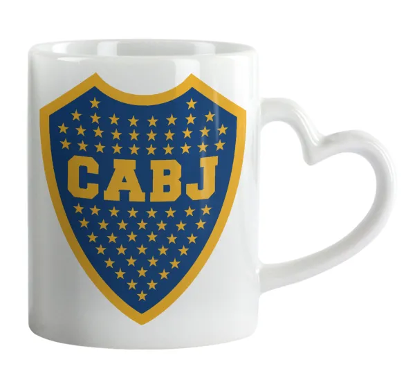 Club Atlético Boca Juniors — Mug heart handle, ceramic, 330ml