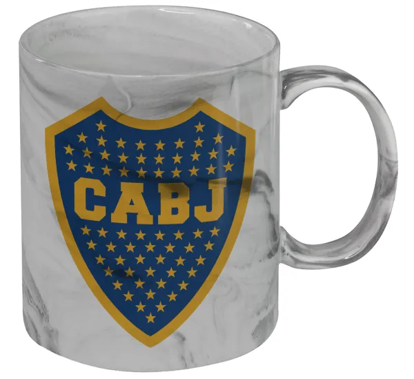 Club Atlético Boca Juniors — Κούπα κεραμική, marble style (μάρμαρο), 330ml