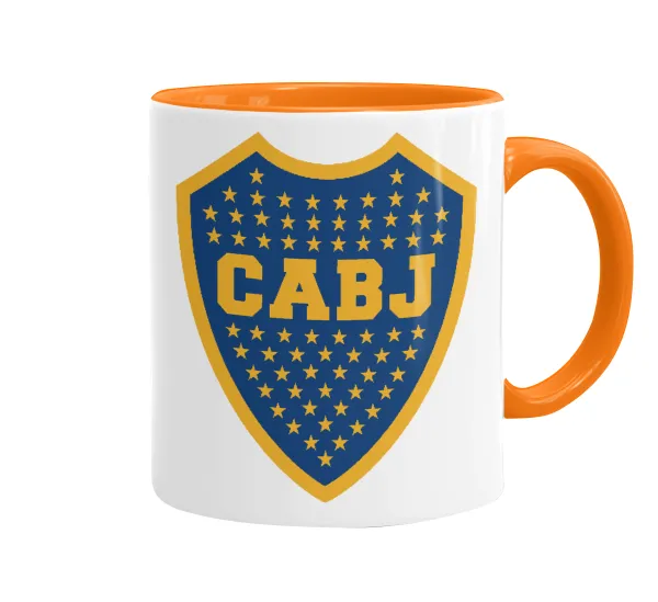Club Atlético Boca Juniors — Κούπα χρωματιστή πορτοκαλί, κεραμική, 330ml
