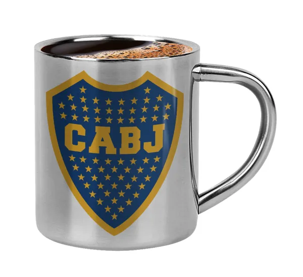 Club Atlético Boca Juniors — Double-wall metal cup for espresso (220ml)