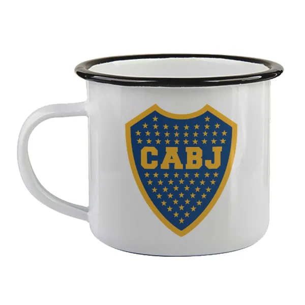 Club Atlético Boca Juniors — Κούπα εμαγιέ με μαύρο χείλος 360ml
