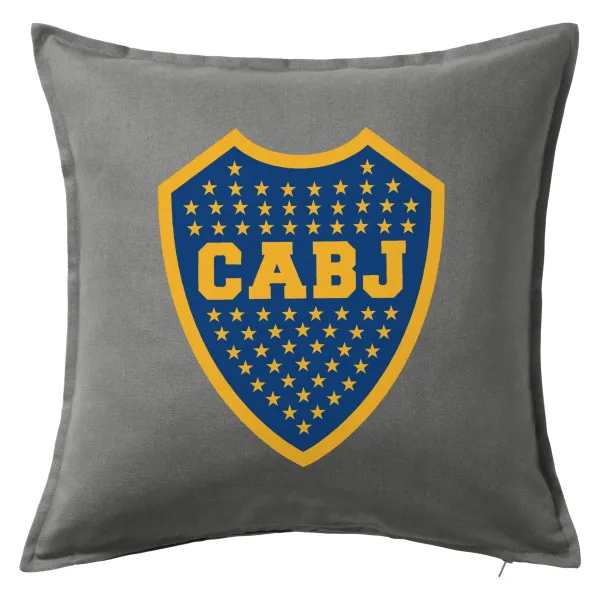 Club Atlético Boca Juniors — Μαξιλάρι καναπέ Γκρι 100% βαμβάκι, περιέχεται το γέμισμα (50x50cm)