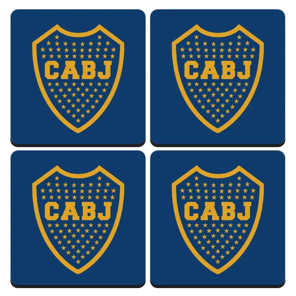 Club Atlético Boca Juniors — Σουβέρ ξύλινα τετράγωνα (9cm)