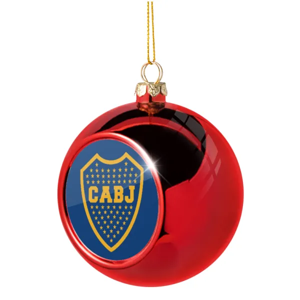 Club Atlético Boca Juniors — Χριστουγεννιάτικη μπάλα δένδρου Κόκκινη 8cm