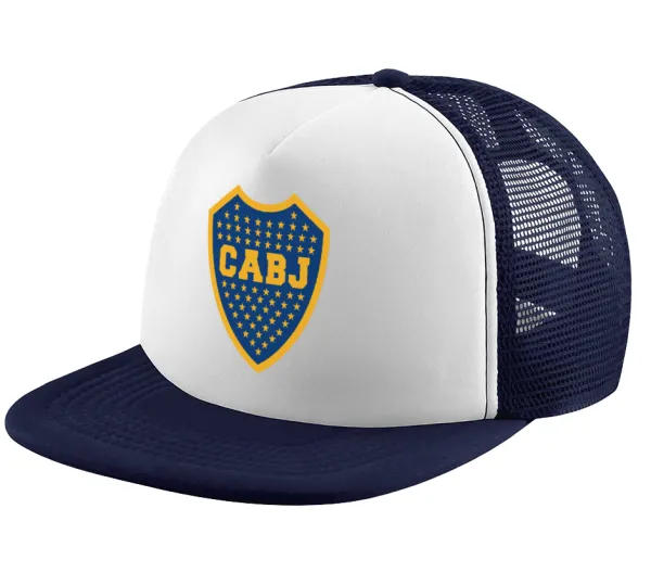 Club Atlético Boca Juniors — Καπέλο παιδικό Soft Trucker με Δίχτυ ΜΠΛΕ ΣΚΟΥΡΟ/ΛΕΥΚΟ (POLYESTER, ΠΑΙΔΙΚΟ, ONE SIZE)