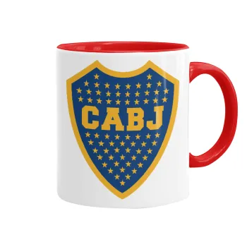 Club Atlético Boca Juniors, Κούπα χρωματιστή κόκκινη, κεραμική, 330ml