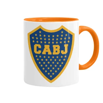 Club Atlético Boca Juniors, Κούπα χρωματιστή πορτοκαλί, κεραμική, 330ml