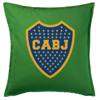 Club Atlético Boca Juniors, Sofa cushion Green 50x50cm includes filling