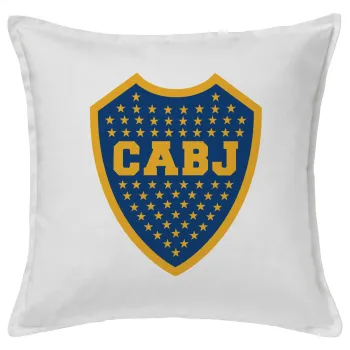 Club Atlético Boca Juniors, Sofa cushion White 50x50cm includes filling