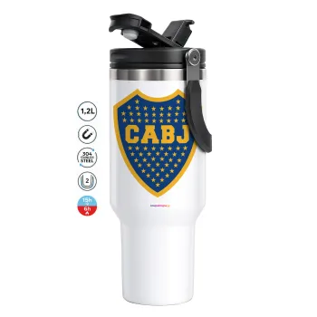 Club Atlético Boca Juniors, Mega Tumbler με καπάκι, διπλού τοιχώματος (θερμό) 1,2L