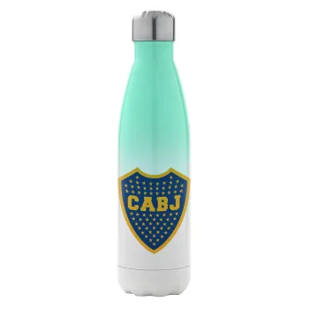 Club Atlético Boca Juniors, Metal mug thermos Green/White (Stainless steel), double wall, 500ml