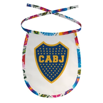 Club Atlético Boca Juniors, Σαλιάρα μωρού αλέκιαστη με κορδόνι Χρωματιστή