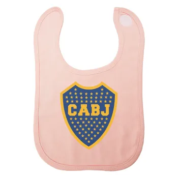 Club Atlético Boca Juniors, Σαλιάρα με Σκρατς ΡΟΖ 100% Organic Cotton (0-18 months)