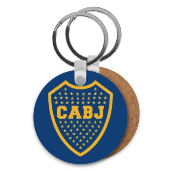 Club Atlético Boca Juniors, Μπρελόκ Ξύλινο στρογγυλό MDF Φ5cm