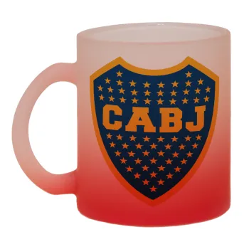 Club Atlético Boca Juniors, Κούπα γυάλινη δίχρωμη με βάση το κόκκινο ματ, 330ml