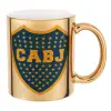 Mug ceramic, gold mirror, 330ml