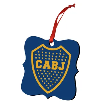 Club Atlético Boca Juniors, Στολίδι Χριστουγεννιάτικο στολίδι polygon ξύλινο 7.5cm