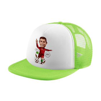 Cristiano Ronaldo, Καπέλο Soft Trucker με Δίχτυ Πράσινο/Λευκό