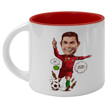 Cristiano Ronaldo, Κούπα κεραμική 400ml Λευκή/Κόκκινη