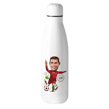 Cristiano Ronaldo, Metal mug thermos (Stainless steel), 500ml