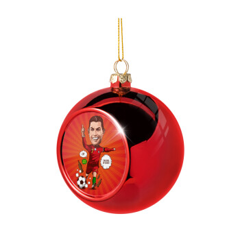 Cristiano Ronaldo, Χριστουγεννιάτικη μπάλα δένδρου Κόκκινη 8cm