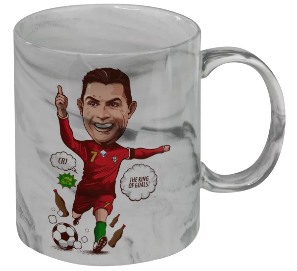 Cristiano Ronaldo — Κούπα κεραμική, marble style (μάρμαρο), 330ml