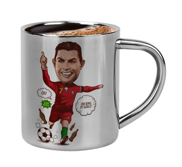 Cristiano Ronaldo — Κουπάκι μεταλλικό διπλού τοιχώματος για espresso (220ml)