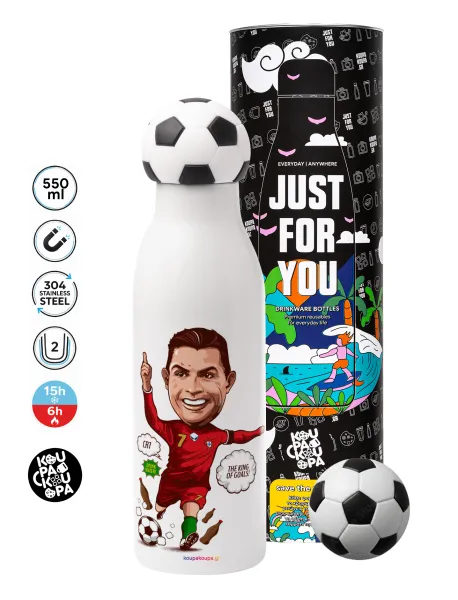 Cristiano Ronaldo — Soccer Metal mug thermos, double wall, 550ml