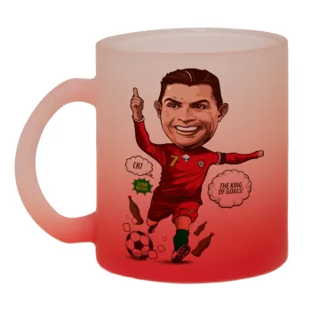 Cristiano Ronaldo, Κούπα γυάλινη δίχρωμη με βάση το κόκκινο ματ, 330ml