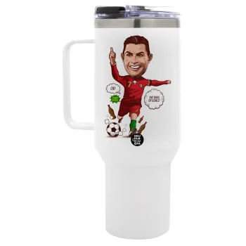 Cristiano Ronaldo, Mega Tumbler με καπάκι, διπλού τοιχώματος (θερμό) 1,2L
