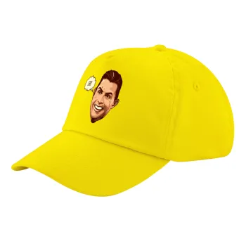 Cristiano Ronaldo, Child's Baseball Cap, 100% Cotton Twill, Yellow (COTTON, CHILD, UNISEX, ONE SIZE)